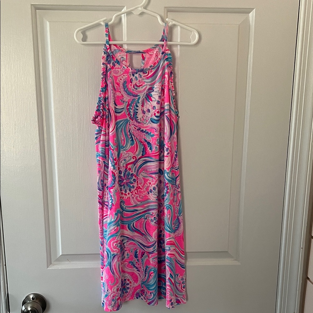 Lily Pulitzer Pink and Blue Swirl cover up dress